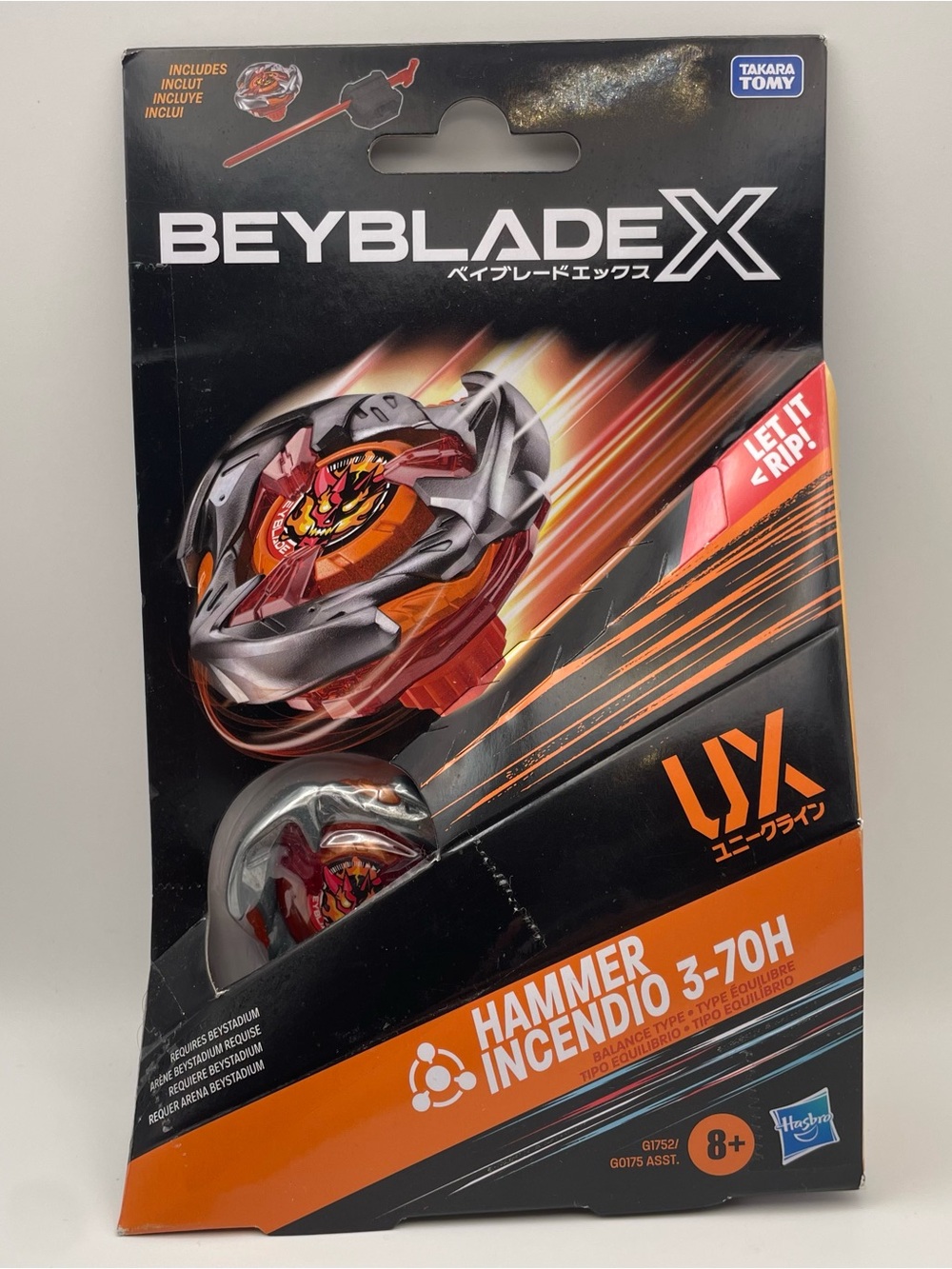 Beyblade X Hammer Incendio 3-70H Hexagon (UX Series) Starter Pack from Hasbro